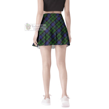 Mowat Tartan Women's Plated Mini Skirt Cross Style - Tartan Vibes Clothing