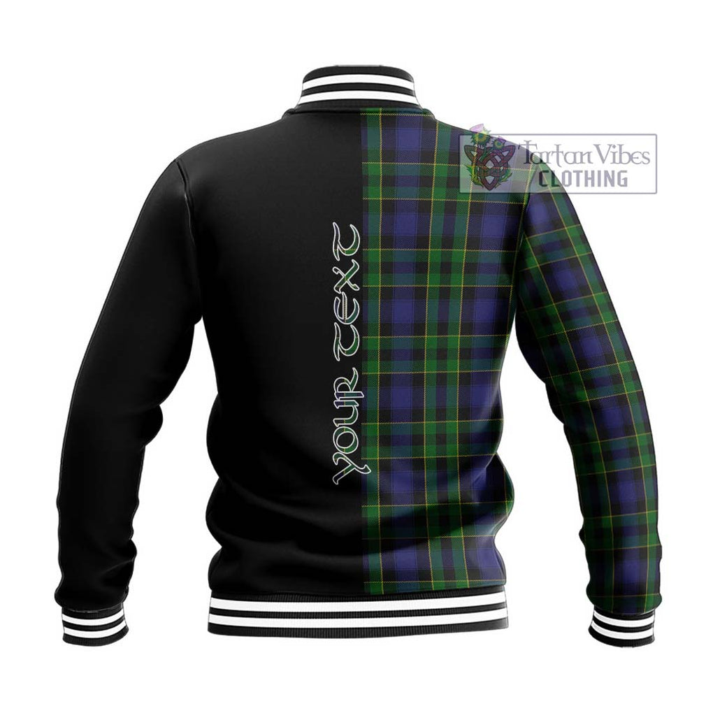 Mowat Tartan Baseball Jacket with Family Crest and Half Of Me Style - Tartan Vibes Clothing