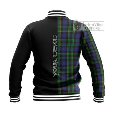Mowat Tartan Baseball Jacket with Family Crest and Half Of Me Style - Tartan Vibes Clothing