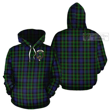 Mowat Tartan Cotton Hoodie with Family Crest - Tartan Vibes Clothing