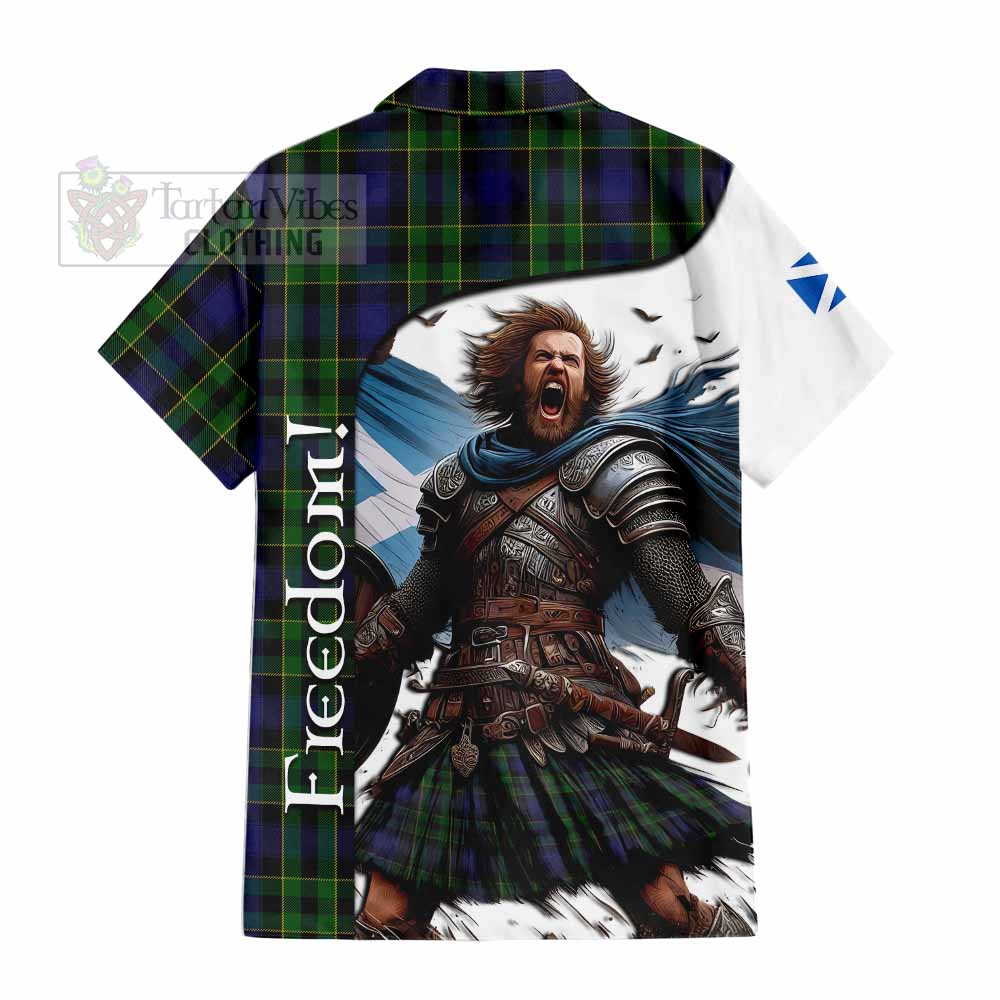 Mowat Crest Tartan Hawaiian Shirt Inspired by the Freedom of Scottish Warrior - Tartan Vibes Clothing