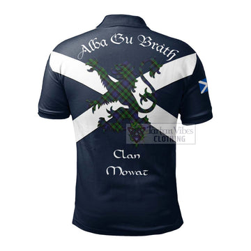 Mowat Tartan Lion Rampant Polo Shirt Proudly Display Your Heritage with Alba Gu Brath and Clan Name - Tartan Vibes Clothing
