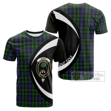 Mowat Tartan Cotton T-shirt with Family Crest Circle Style Kid's Shirt - Tartan Vibes Clothing