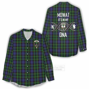 Mowat Tartan Women's Casual Shirt with Family Crest DNA In Me Style - Tartan Vibes Clothing