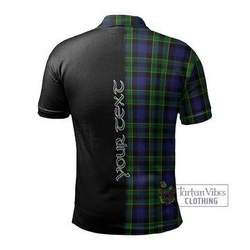Mowat Tartan Polo Shirt with Family Crest and Half Of Me Style - Tartan Vibes Clothing