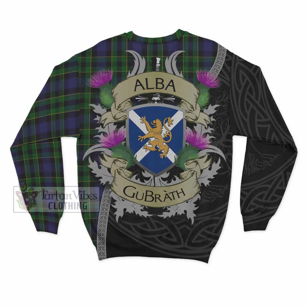 Mowat Tartan Family Crest Sweatshirt Lion Rampant Royal Thistle Shield Celtic Inspired - Tartan Vibes Clothing
