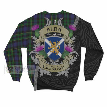 Mowat Tartan Family Crest Sweatshirt Lion Rampant Royal Thistle Shield Celtic Inspired - Tartan Vibes Clothing