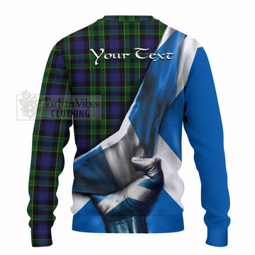Mowat Tartan Knitted Sweater with Family Crest Scotland Patriotic Style - Tartan Vibes Clothing