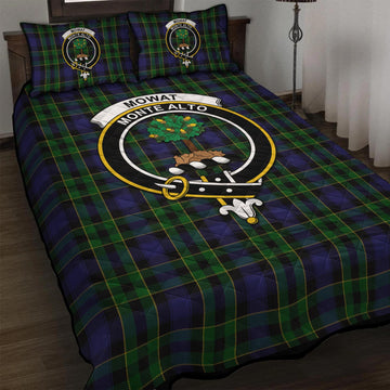 Mowat Tartan Quilt Bed Set with Family Crest