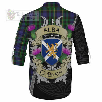 Mowat Tartan Family Crest Ghillie Kilt Shirt Lion Rampant Royal Thistle Shield Celtic Inspired - Tartan Vibes Clothing