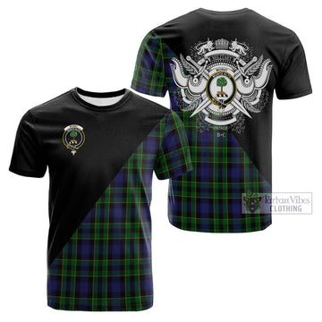 Mowat Tartan Cotton T-shirt with Family Crest and Military Logo Style Kid's Shirt - Tartan Vibes Clothing