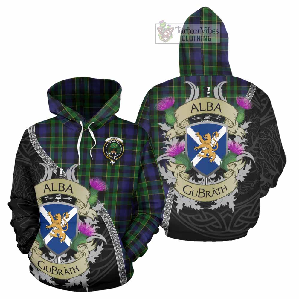 Mowat Tartan Family Crest Hoodie Lion Rampant Royal Thistle Shield Celtic Inspired - Tartan Vibes Clothing