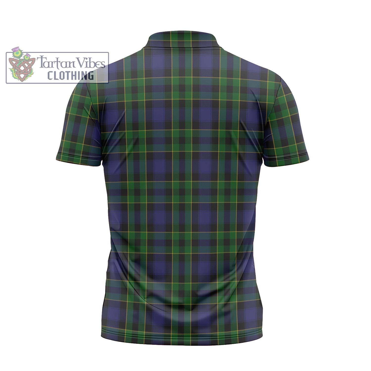 Mowat Tartan Zipper Polo Shirt with Family Crest - Tartan Vibes Clothing
