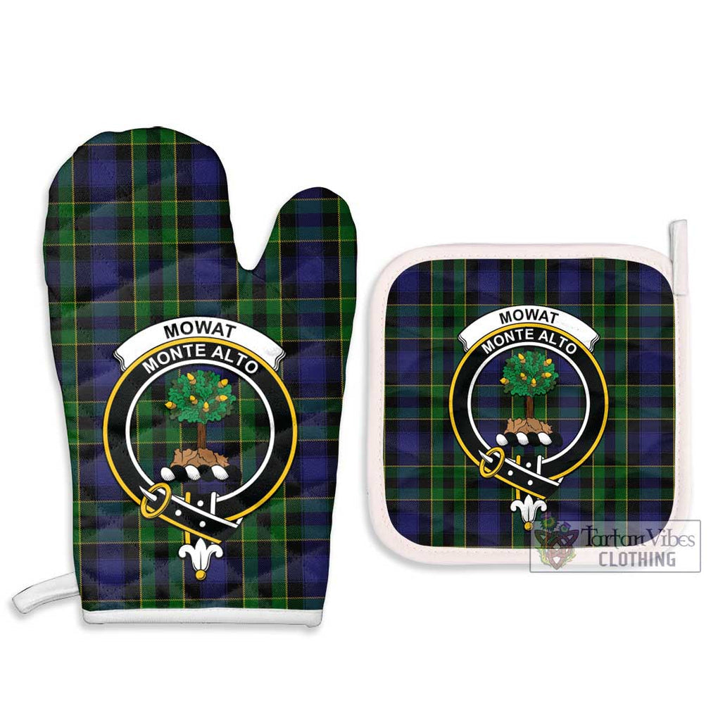 Mowat Tartan Combo Oven Mitt & Pot-Holder with Family Crest - Tartan Vibes Clothing