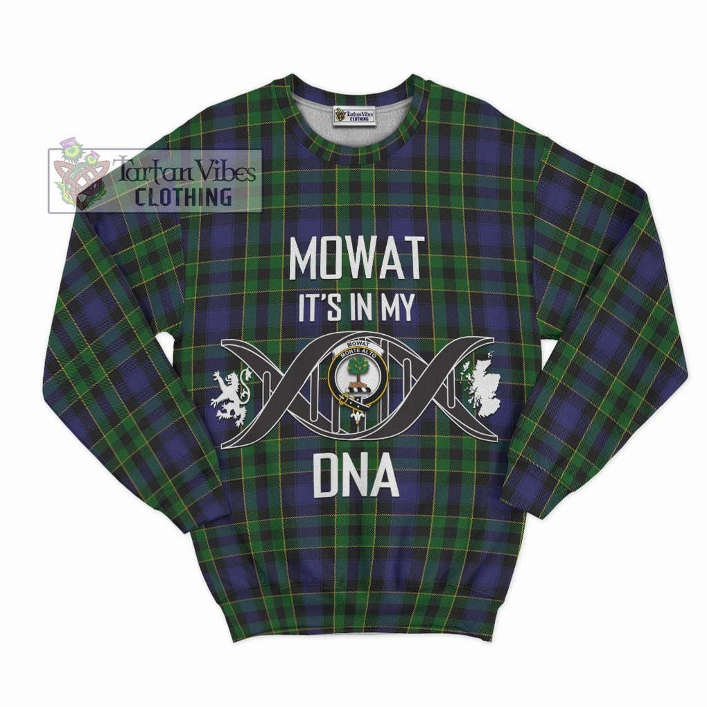 Mowat Tartan Sweatshirt with Family Crest DNA In Me Style - Tartan Vibes Clothing