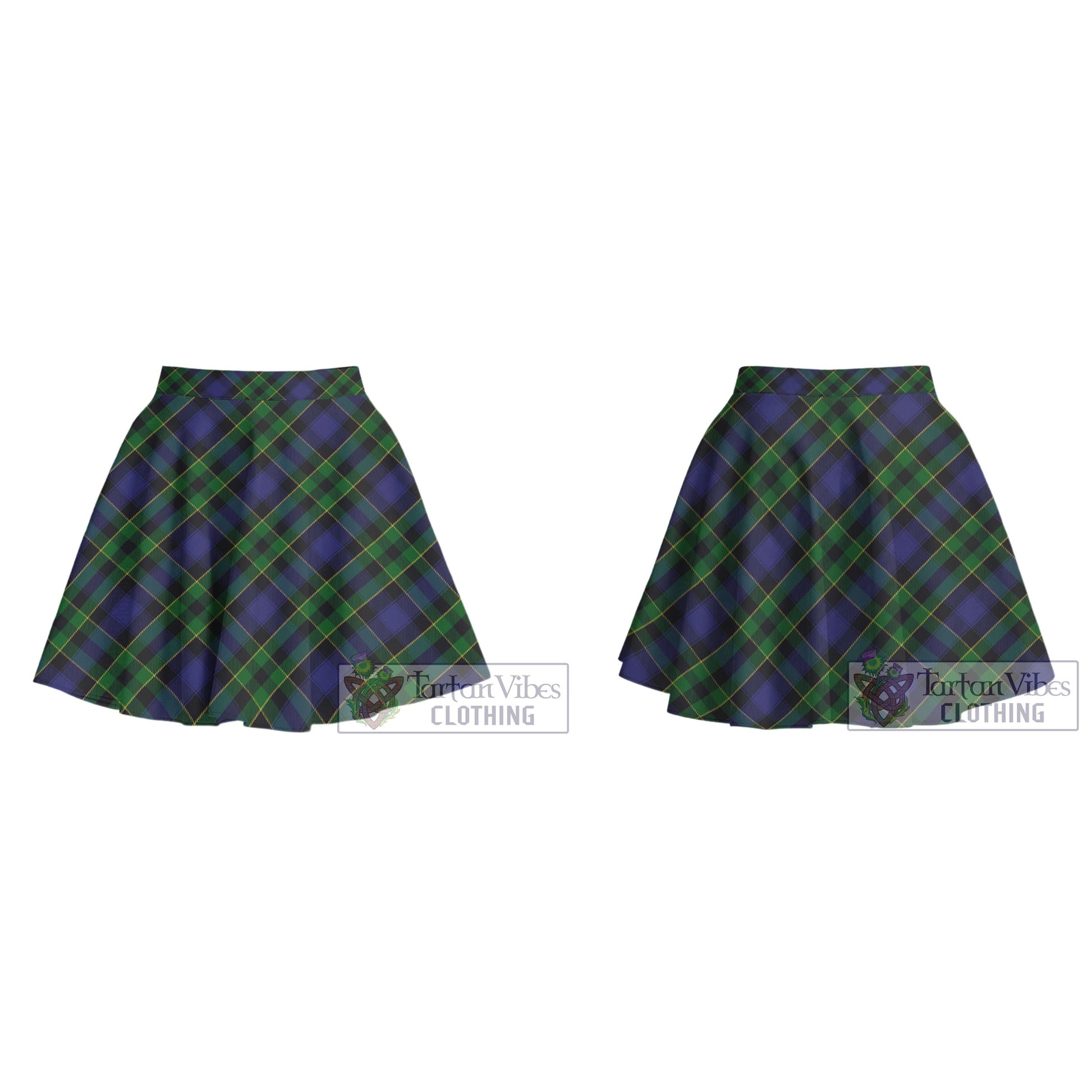 Mowat Tartan Women's Plated Mini Skirt Cross Style - Tartan Vibes Clothing