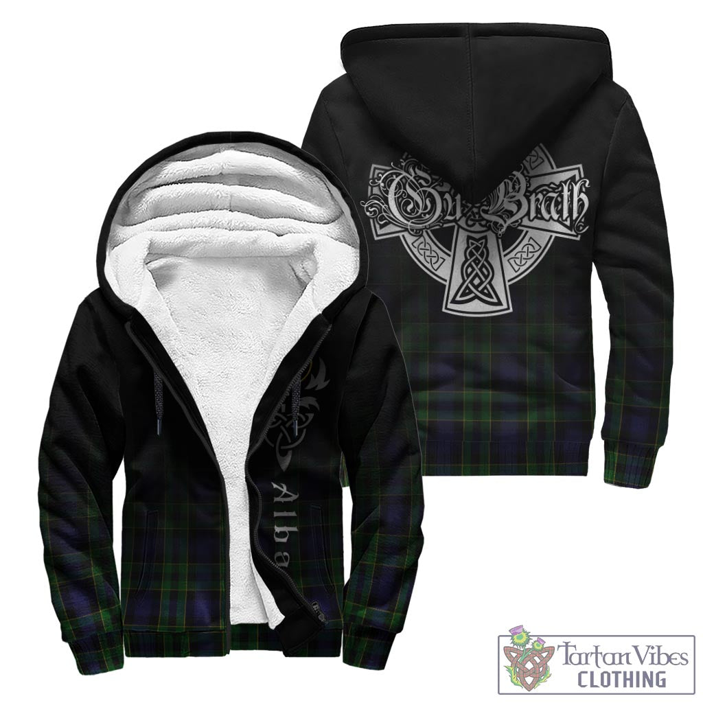 Mowat Tartan Sherpa Hoodie Featuring Alba Gu Brath Family Crest Celtic Inspired - Tartan Vibes Clothing