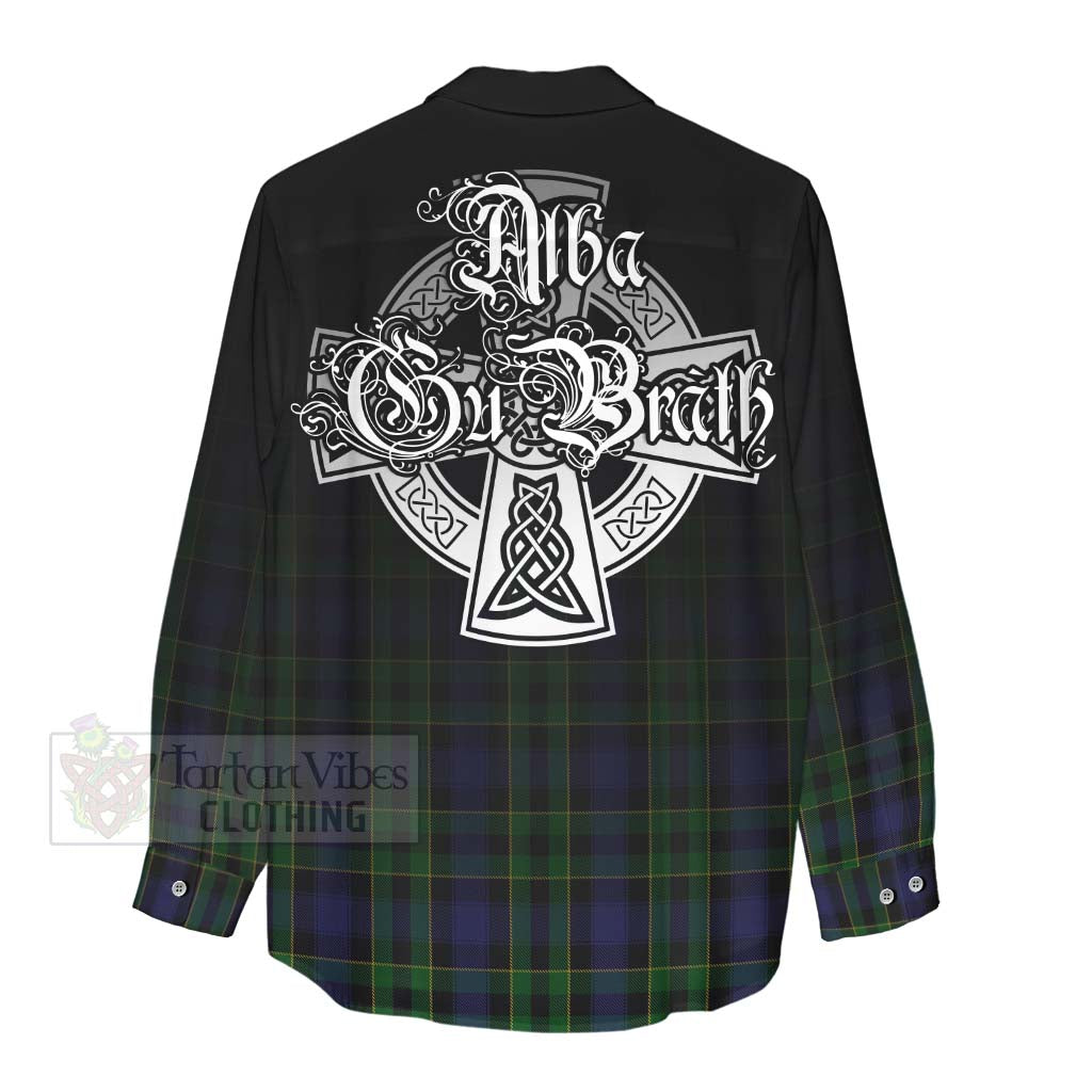 Mowat Tartan Women's Casual Shirt Featuring Alba Gu Brath Family Crest Celtic Inspired - Tartan Vibes Clothing