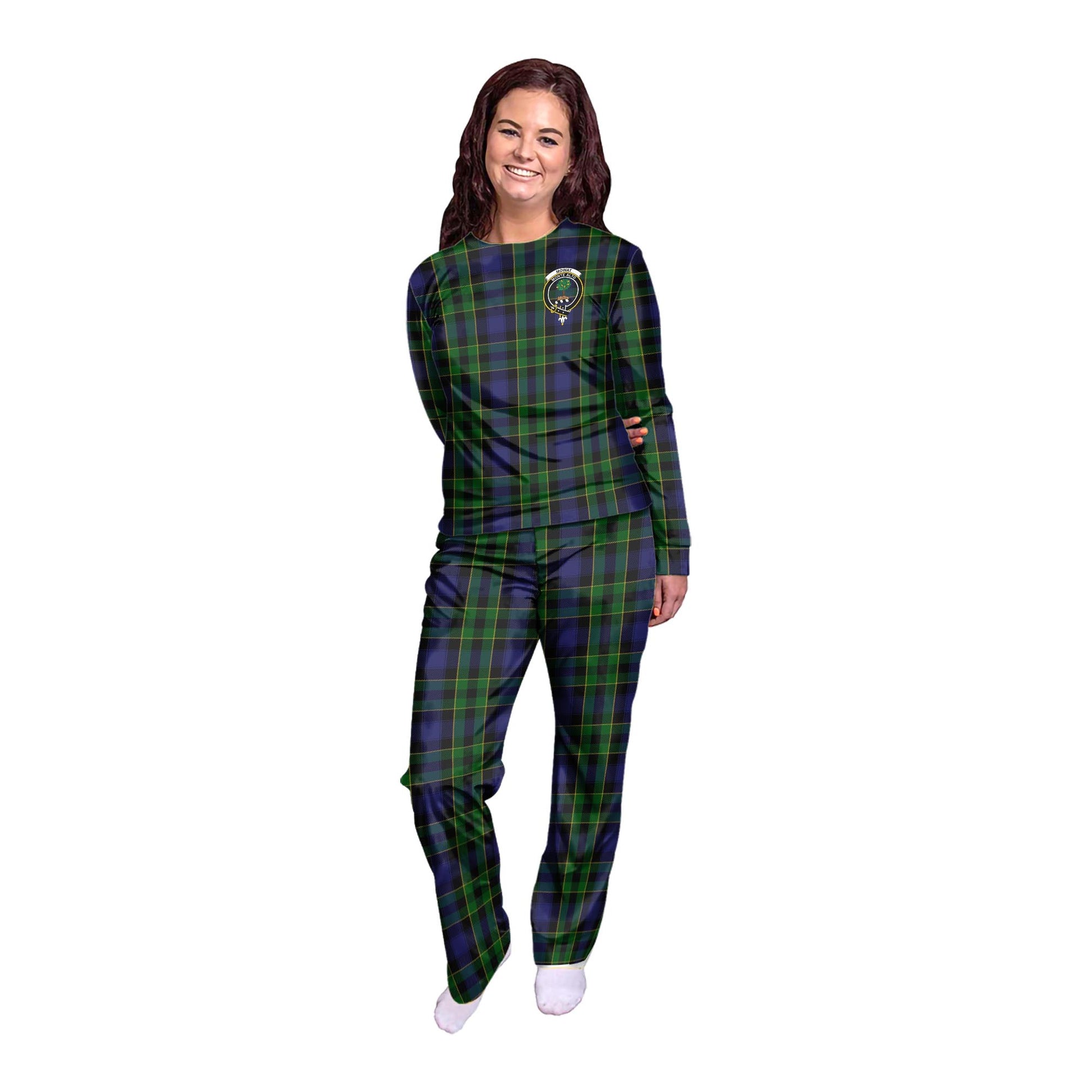Mowat Tartan Crest Premium Quilt - Gold Thistle Style
