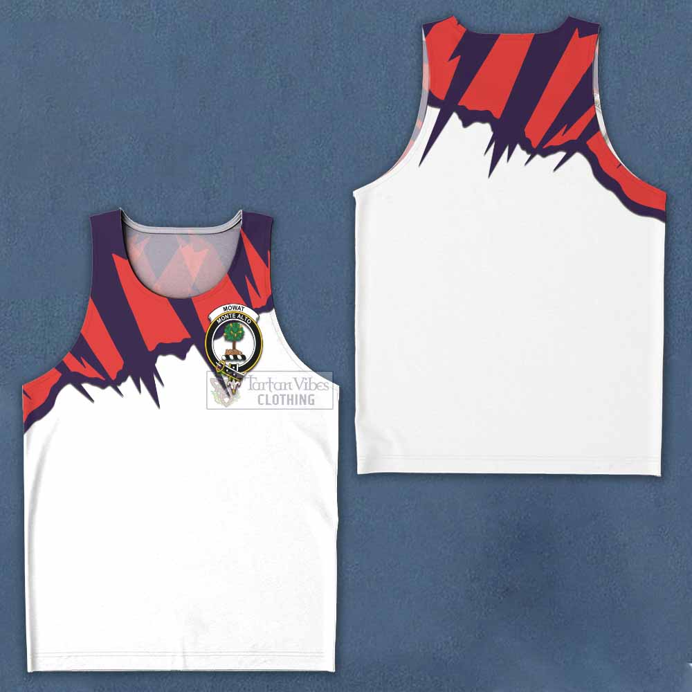 Mowat Clan Crest Men's Tank Top with Retro Sport Style - 2D-tartanvibesclothing