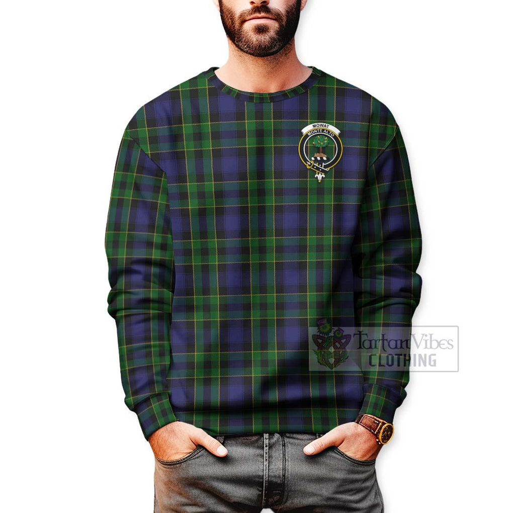 Mowat Tartan Sweatshirt with Family Crest Celtic Skull Style - Tartan Vibes Clothing