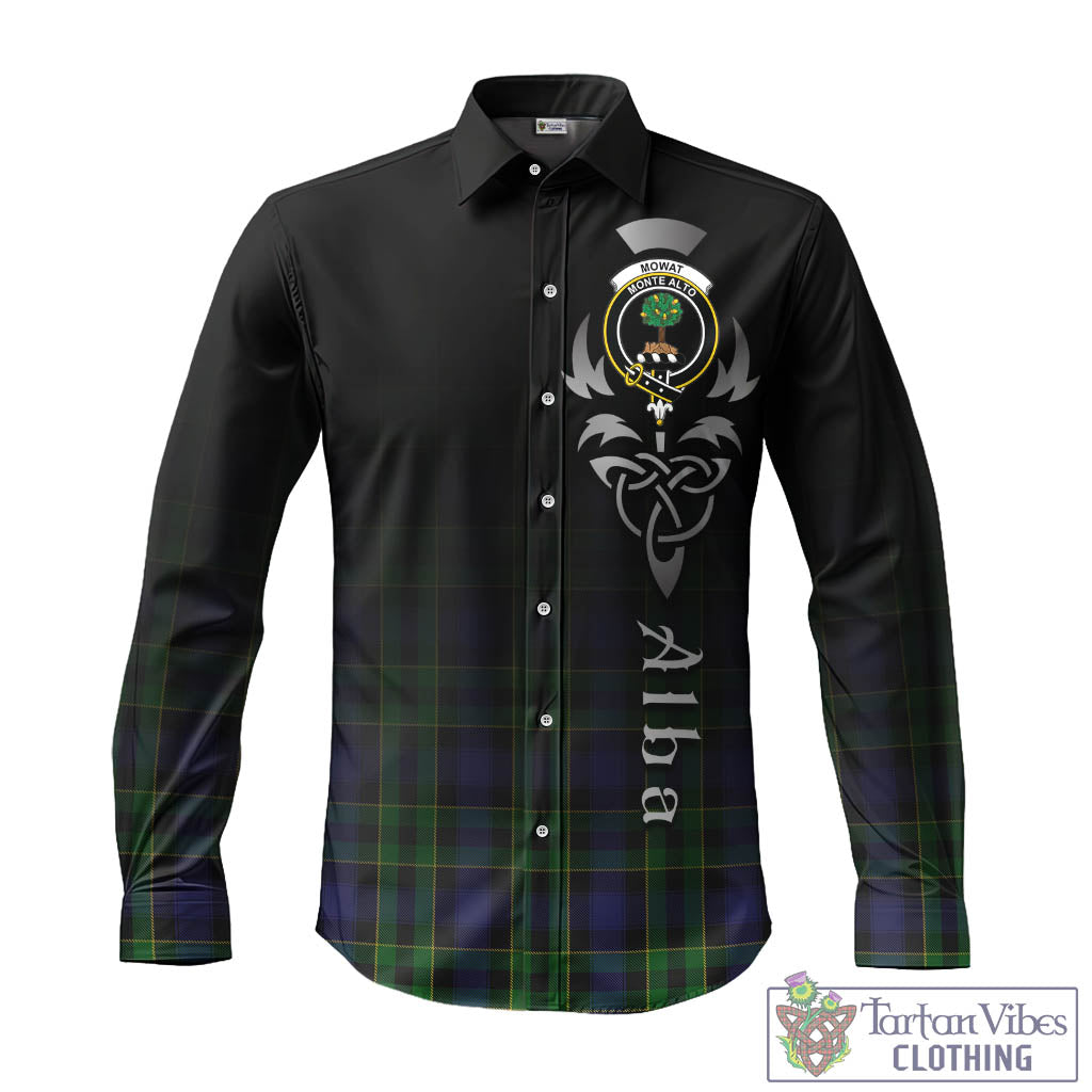 Mowat Tartan Long Sleeve Button Up Featuring Alba Gu Brath Family Crest Celtic Inspired - Tartan Vibes Clothing