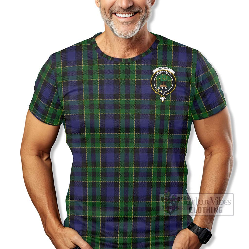 Mowat Tartan T-Shirt with Family Crest Celtic Skull Style - Tartan Vibes Clothing