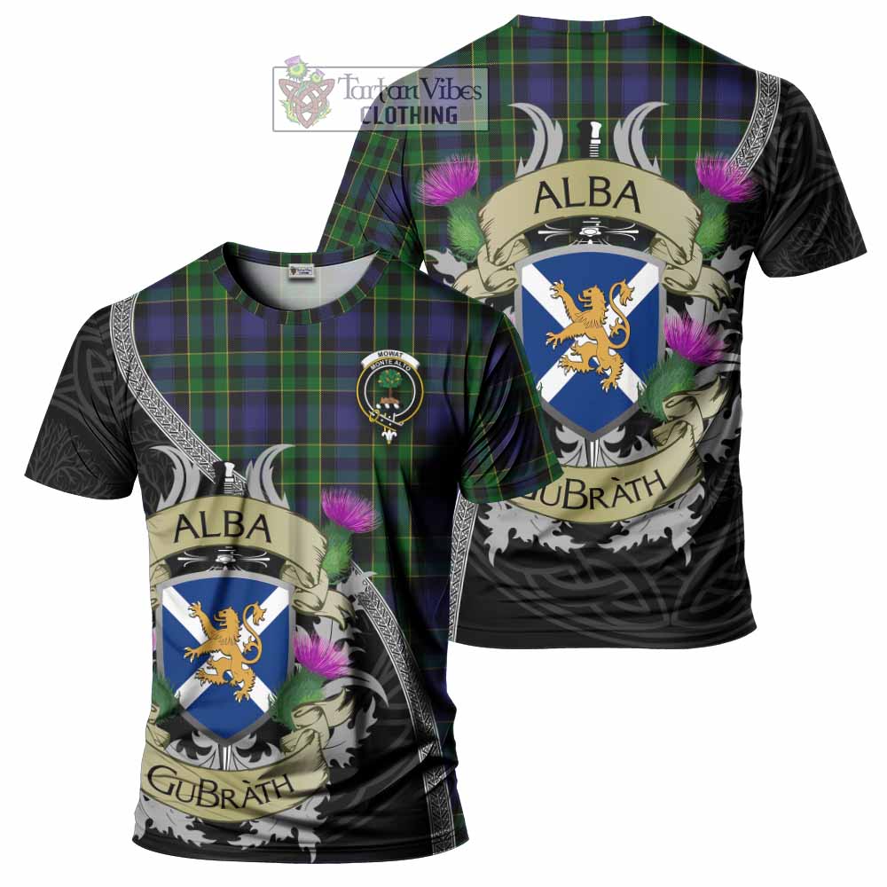 Mowat Tartan Family Crest T-Shirt Lion Rampant Royal Thistle Shield Celtic Inspired - Tartan Vibes Clothing