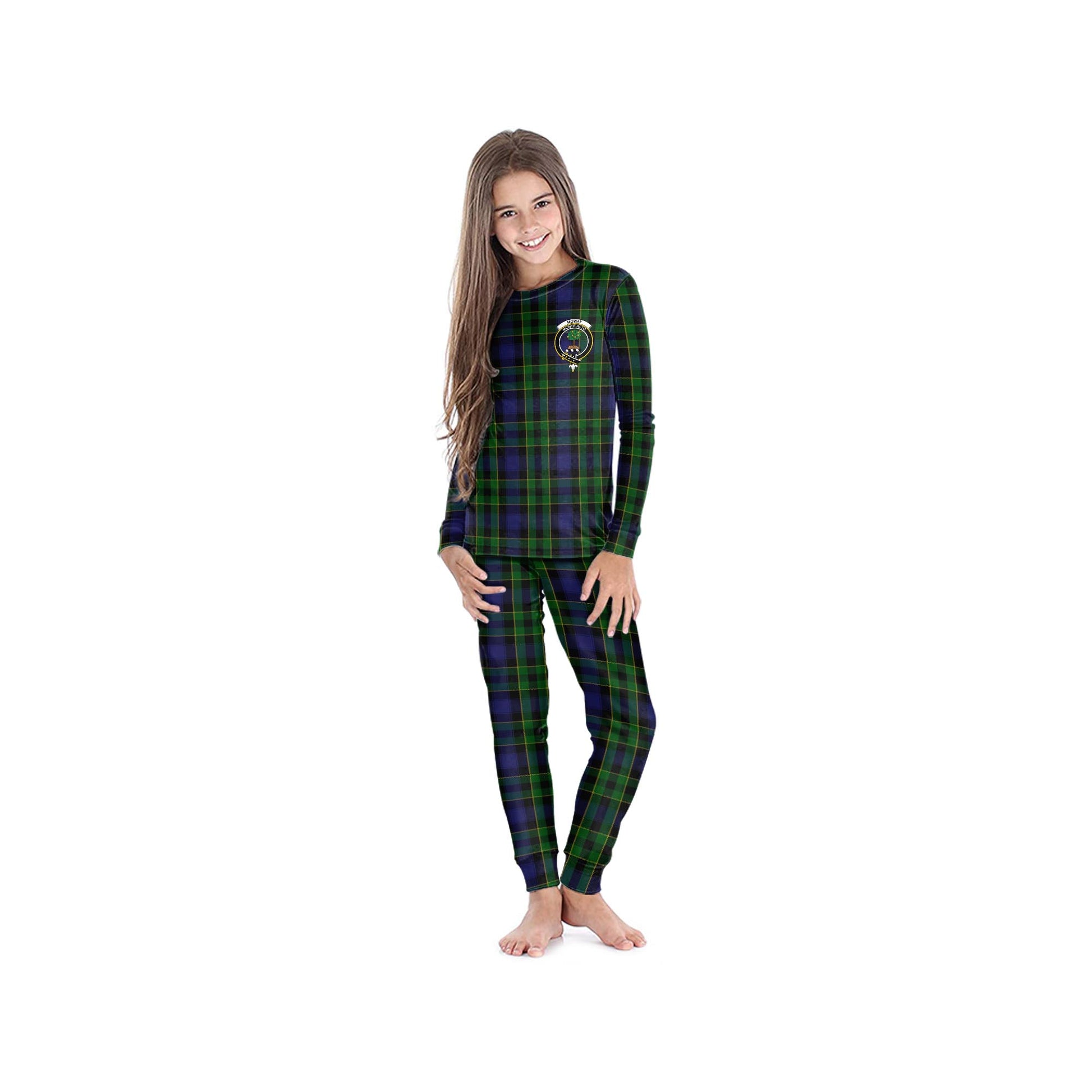 Mowat Tartan Pajamas Family Set with Family Crest - Tartan Vibes Clothing