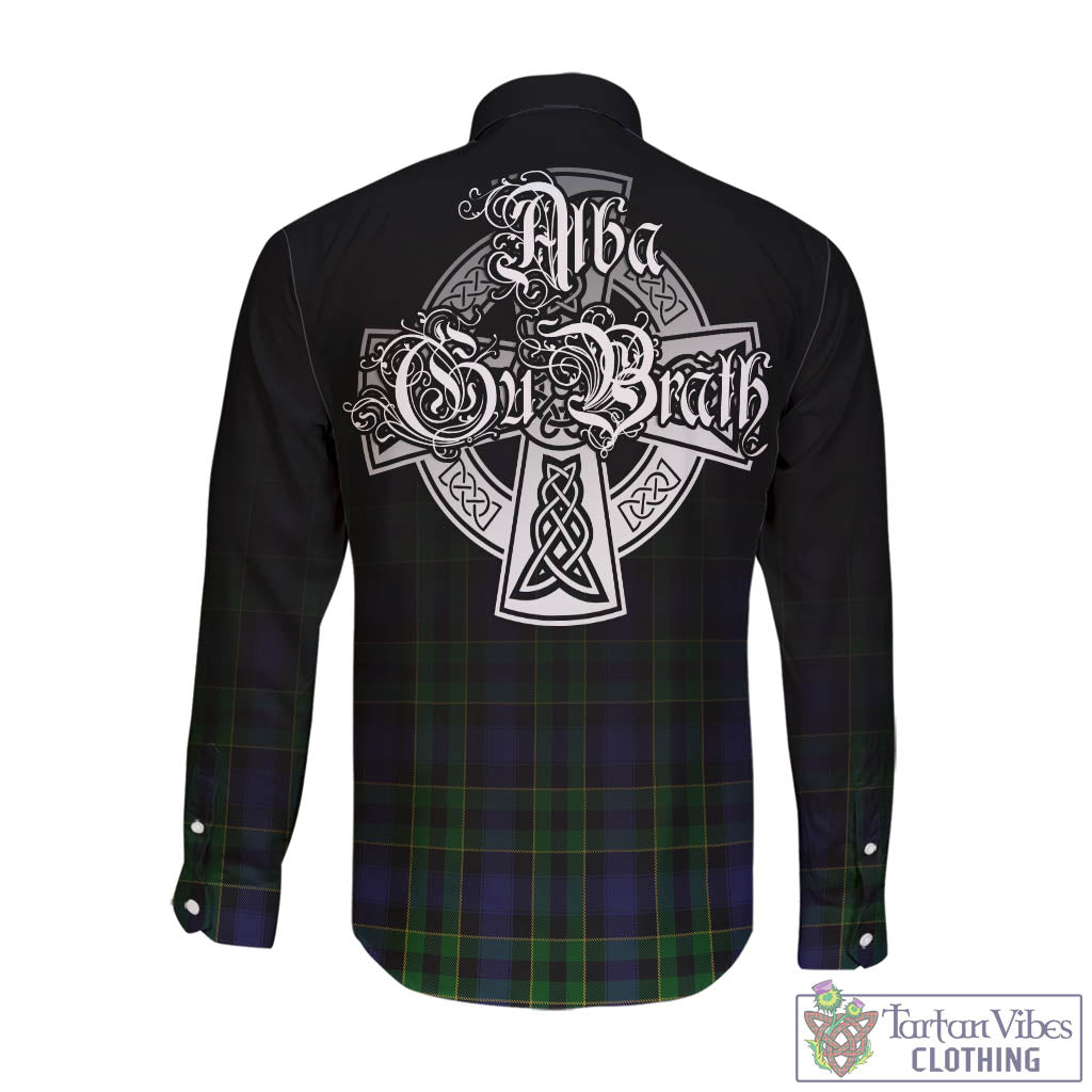 Mowat Tartan Long Sleeve Button Up Featuring Alba Gu Brath Family Crest Celtic Inspired - Tartan Vibes Clothing