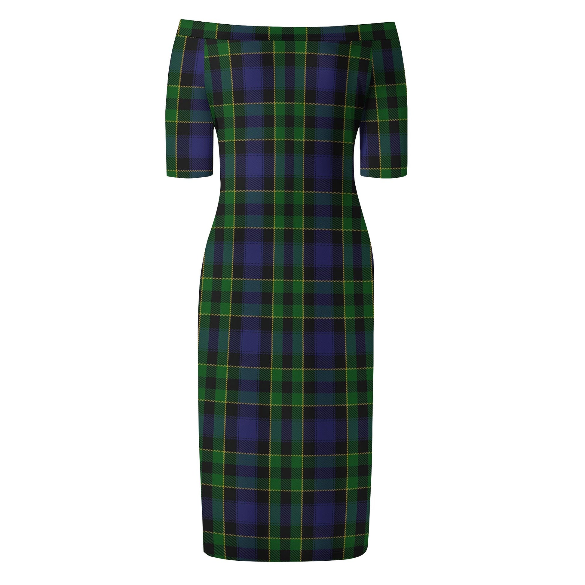 Mowat Tartan Off Shoulder Lady Dress - Tartan Vibes Clothing