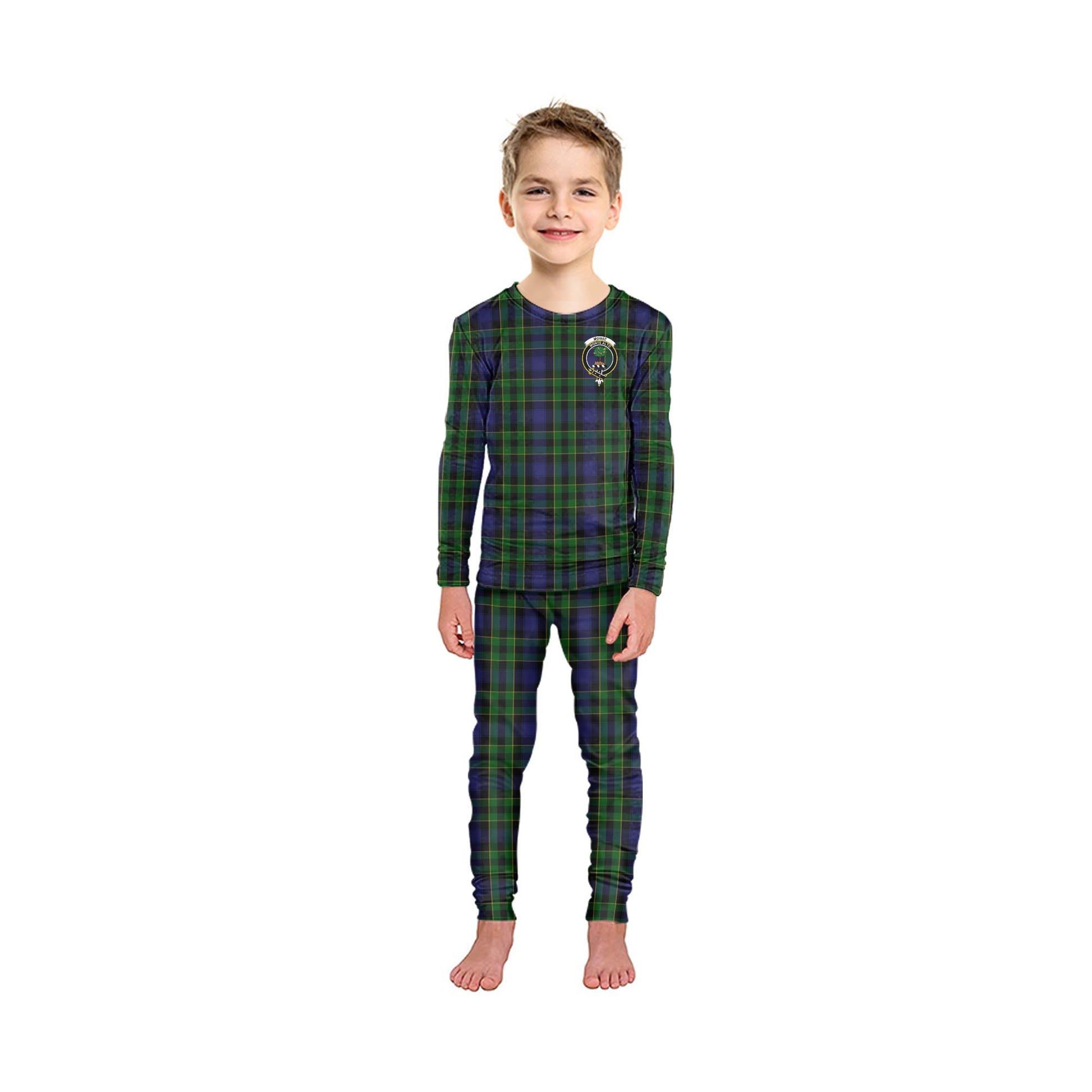Mowat Tartan Pajamas Family Set with Family Crest - Tartan Vibes Clothing