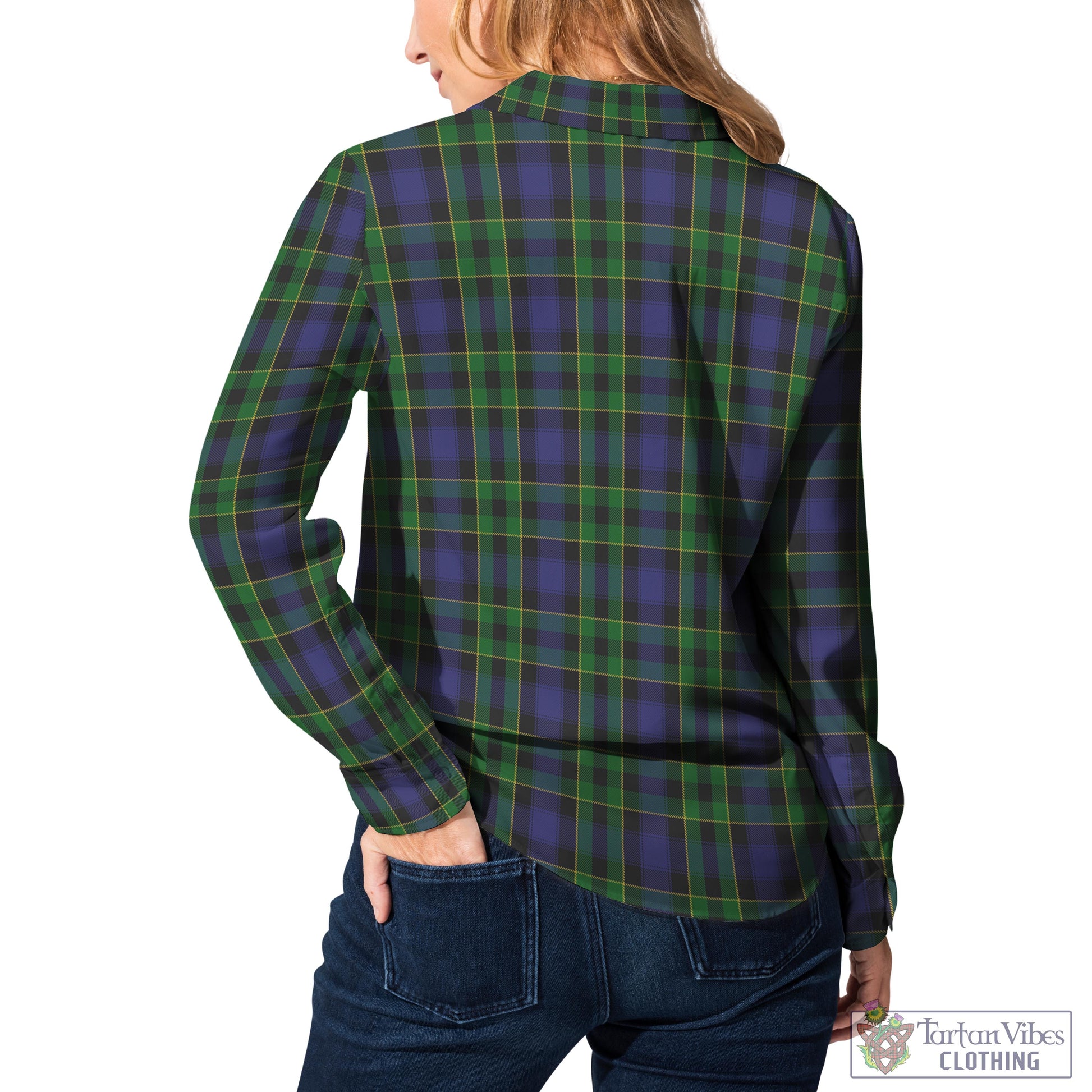 Mowat Tartan Women's Casual Shirt with Family Crest - Tartan Vibes Clothing