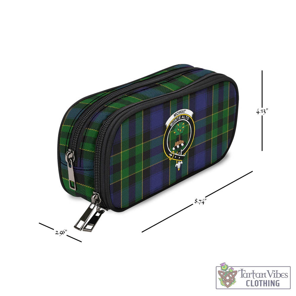 Mowat Tartan Pen and Pencil Case with Family Crest - Tartan Vibes Clothing