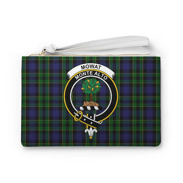 Tartan Vibes Clothing Mowat Family Crest Tartan Clutch Bag