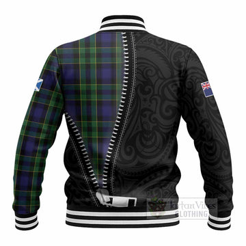Mowat Tartan Baseball Jacket New Zealand Pattern Unique Zipper Stylized