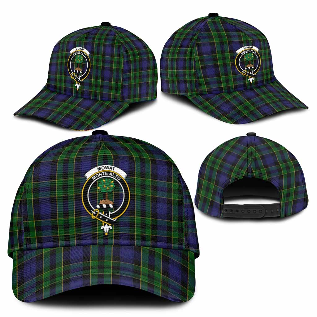 Mowat Tartan Classic Cap with Family Crest