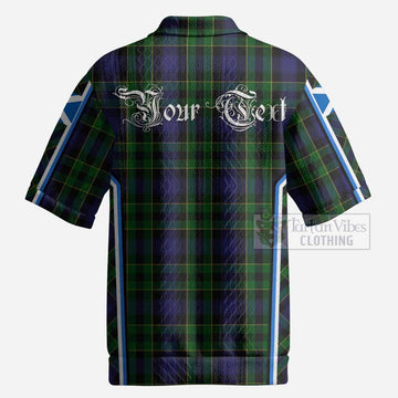 Mowat Tartan Crest Men’s Polo Sweater Top Scotland Coat of Arm Flag Style