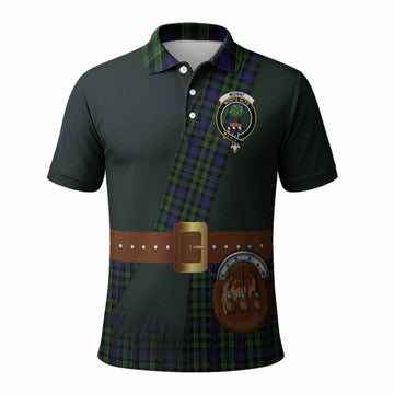 Mowat Tartan Crest Polo Shirt Kilt Costume Style