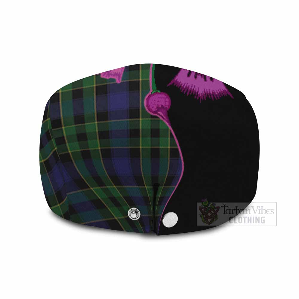 Mowat Tartan Flat Cap, Jeff Cap Traditional Scottish Thistle