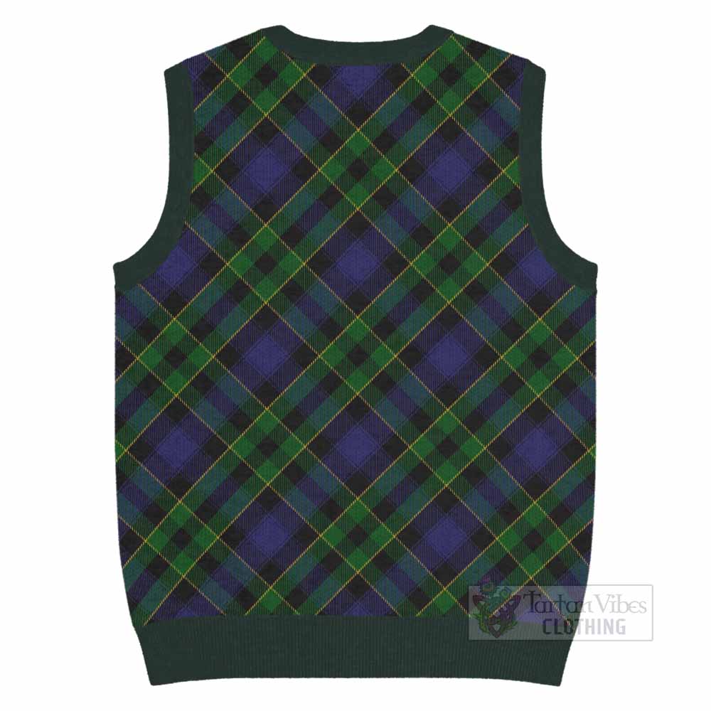 Mowat Tartan  Knitted V-Neck Vest Cross Style
