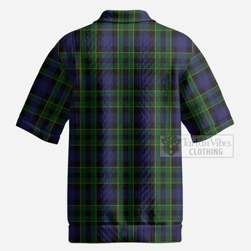 Mowat Tartan Men’s Polo Sweater Top with Family Crest