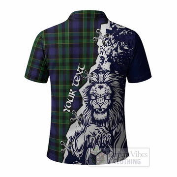 Mowat Tartan Scottish Polo Shirt Angry Lion With Soccer Ball Style