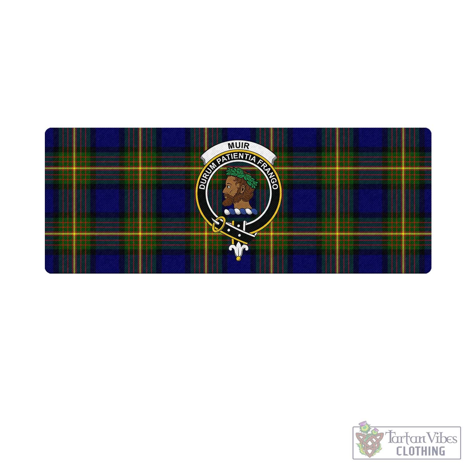 Tartan Vibes Clothing Muir Tartan Mouse Pad with Family Crest