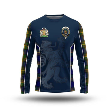 Muir Tartan Long Sleeve T-Shirt with Family Crest and Lion Rampant Vibes Sport Style Unisex - Tartan Vibes Clothing