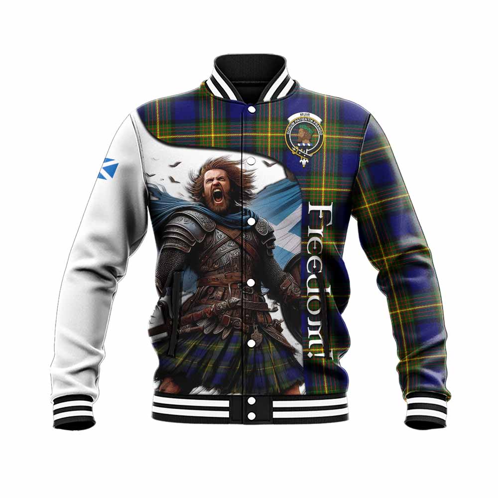 Tartan Vibes Clothing Muir Crest Tartan Baseball Jacket Inspired by the Freedom of Scottish Warrior