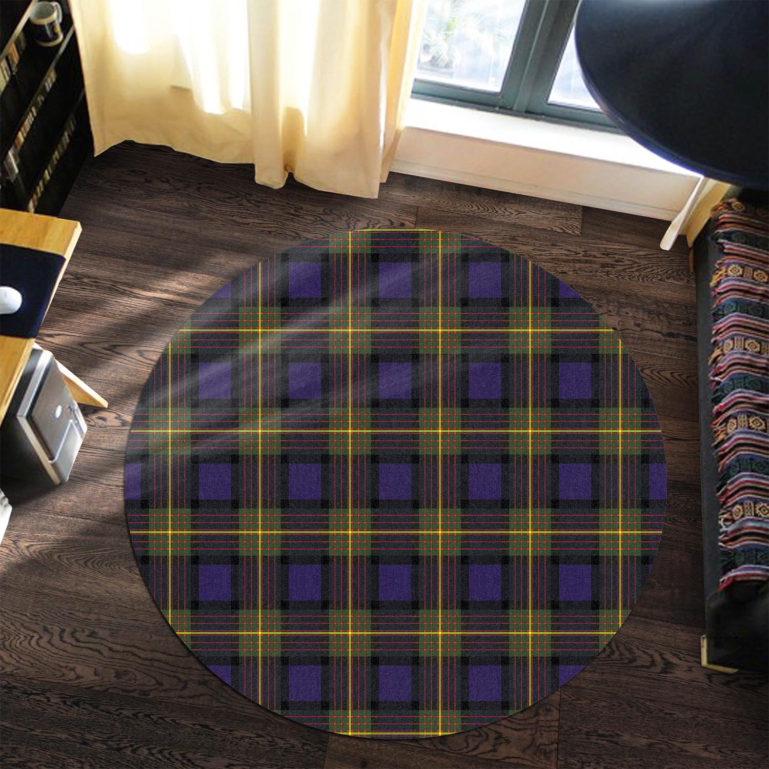 muir-tartan-round-rug