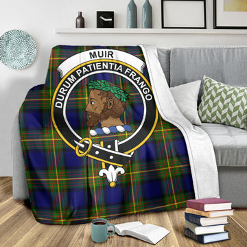 Muir Tartan Blanket with Family Crest