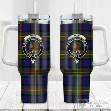 Tartan Vibes Clothing Muir Tartan and Family Crest Tumbler with Handle