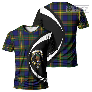 Tartan Vibes Clothing Muir Tartan T-Shirt with Family Crest Circle Style